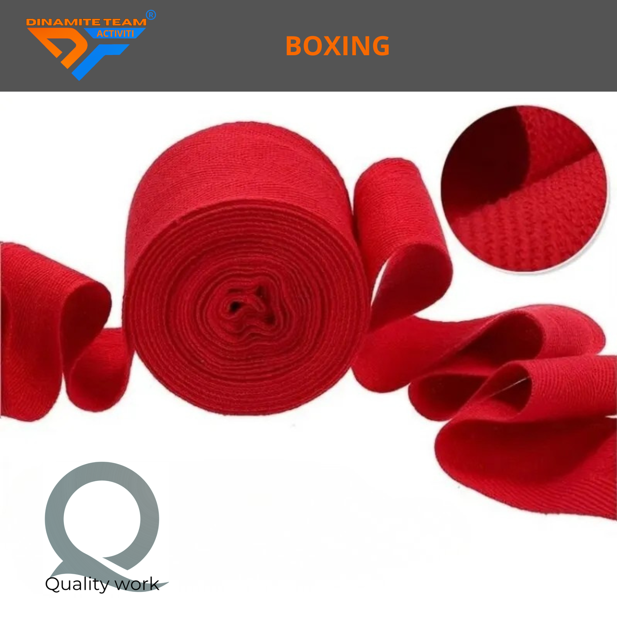 Par de Vendas de Boxeo de Algodón (2.5m)