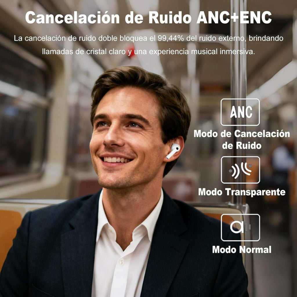Auriculares Bluetooth 5,4 con Pantalla Táctil