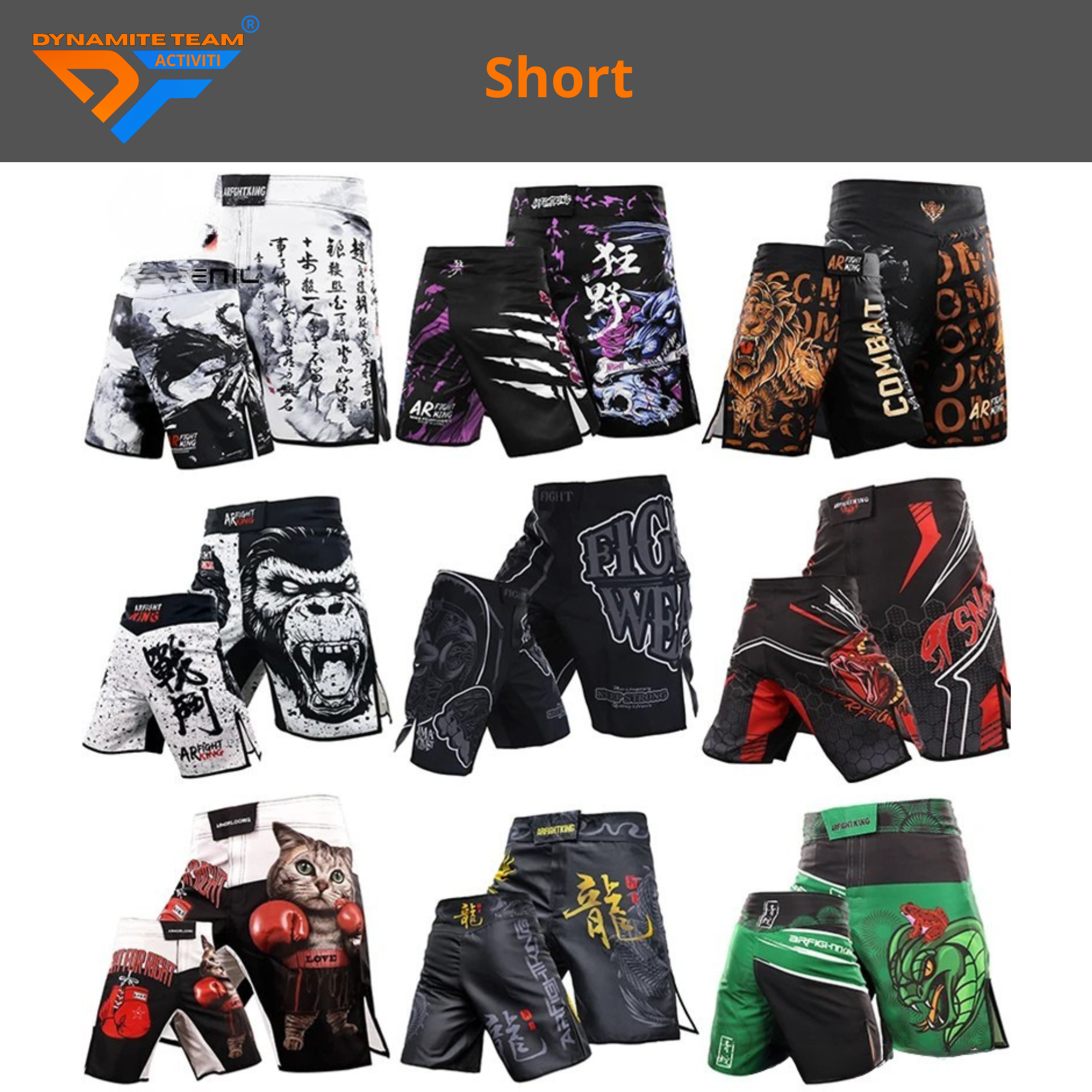 Pantalones cortos profesionales de MMA